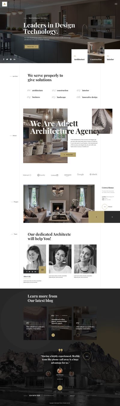 Home 01 – One Page – Ergin Mimarlık