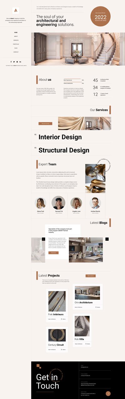 Home 01 – One Page – Ergin Mimarlık